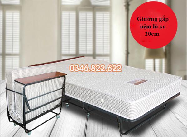 Giường gấp khách sạn nệm lò xo Giường gấp khách sạn nệm lò xo