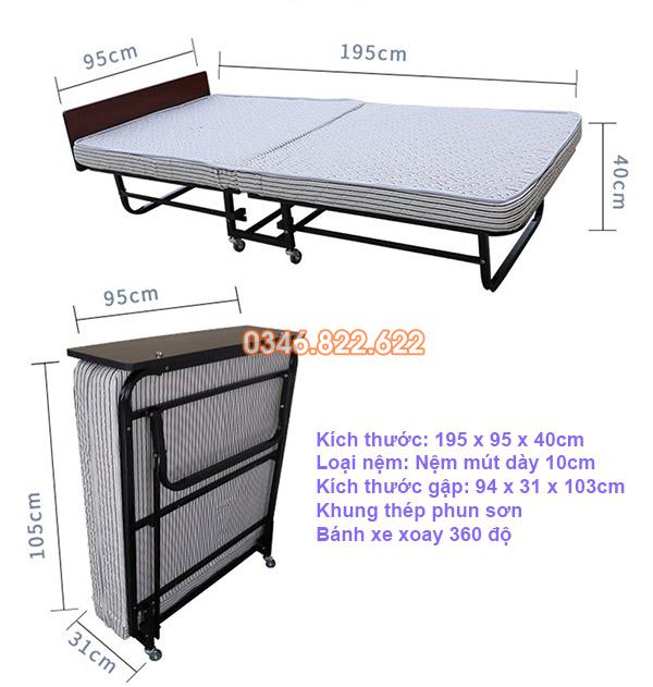 Giường gấp khách sạn nệm mút Giường gấp khách sạn nệm mút