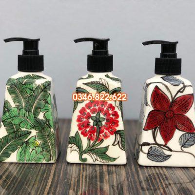 Bình đựng nước rửa tay sứ Bát Tràng hoạ tiết