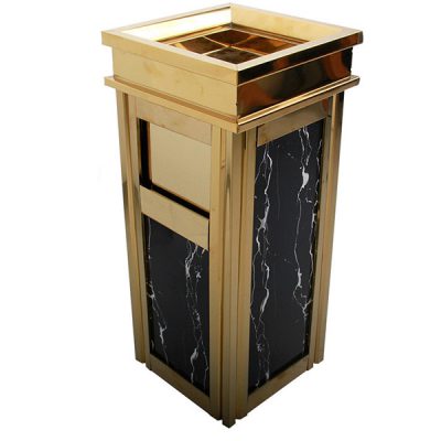 Thùng rác inox đá hoa cương A15