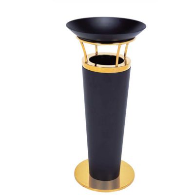 Thùng rác thép phun sơn đen