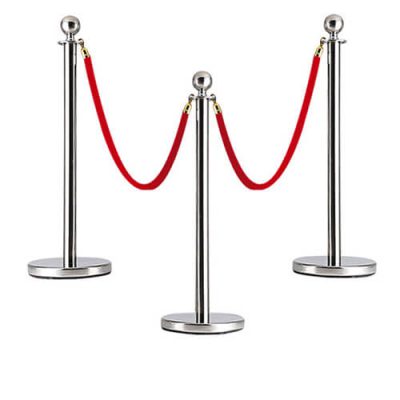 Cột chắn inox trắng đây nhung