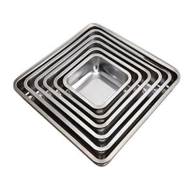 Khay inox hình vuông