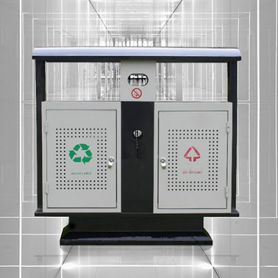 Thùng rác ngoài trời 2 ngăn