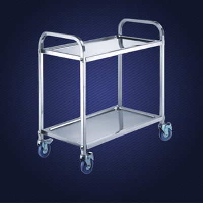 Xe đẩy inox 2 tầng