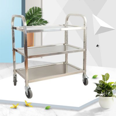 Xe đẩy inox 3 tầng