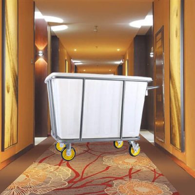 Xe gom đồ giặt là nhựa khung thép