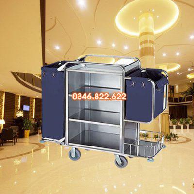 Xe dọn buồng phòng inox cao cấp