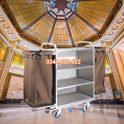 Xe dọn buồng phòng khung inox