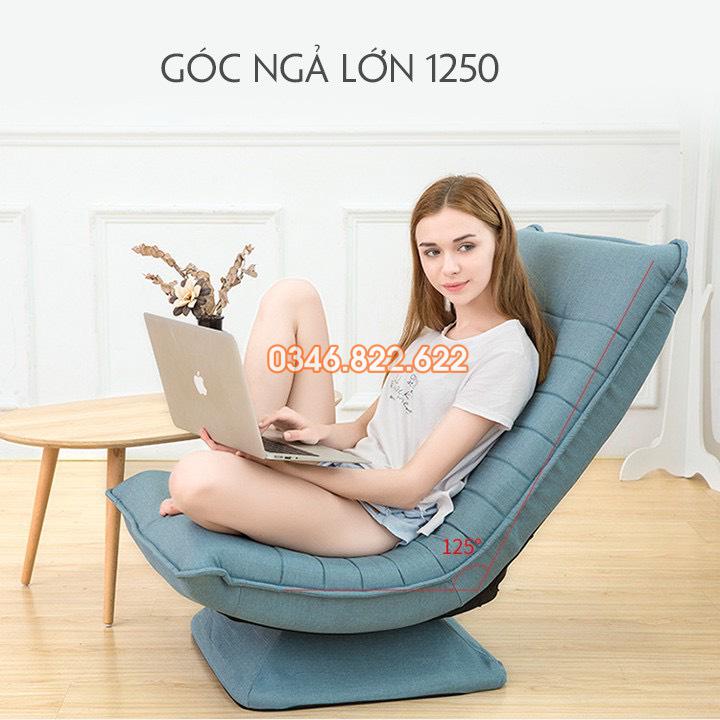 Ghế thư giãn mặt trăng xoay 360 - màu xanh min Ghế thư giãn mặt trăng xoay 360 - màu xanh min