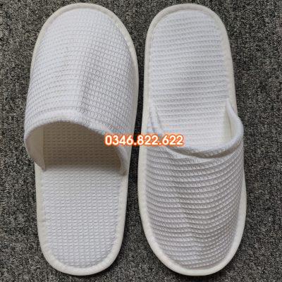 Dép khách sạn vải tổ ong HỞ/KÍN mũi đế EVA 5 Ly